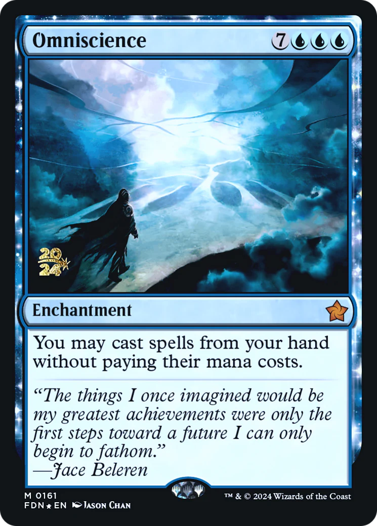 Omniscience (PRE-161S) - Foundations Promos: (enchantment) Foil