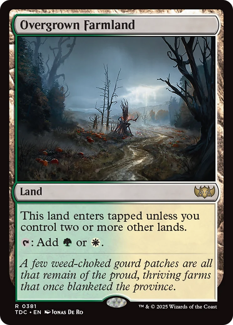Overgrown Farmland (TDC-381) - Tarkir: Dragonstorm Commander