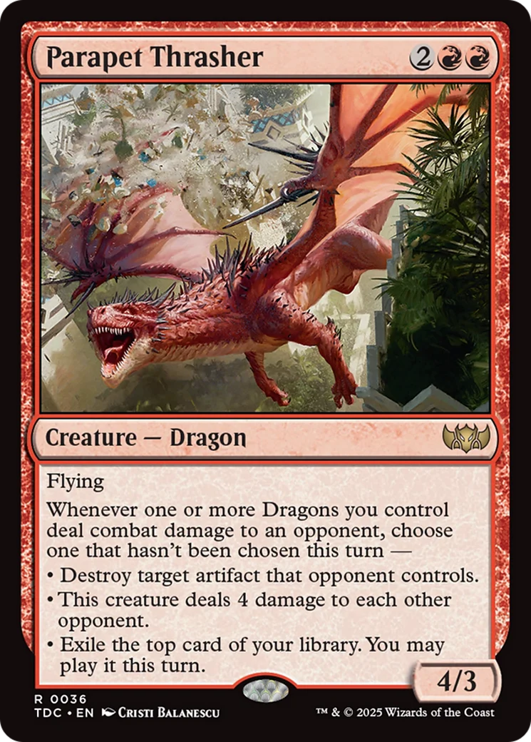 Parapet Thrasher (TDC-036) - Tarkir: Dragonstorm Commander