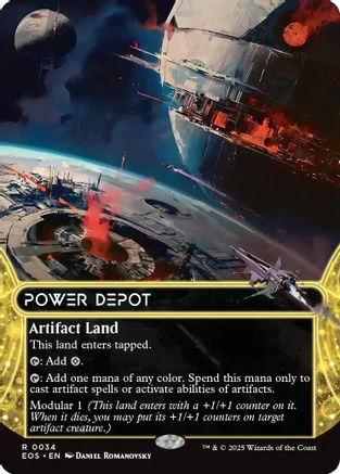 Power Depot (0034) (Borderless) (EOS-034) - Edge of Eternities: Stellar Sights Foil