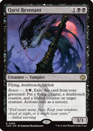 Qarsi Revenant (PPTDM-086) - Promo Pack: Tarkir: Dragonstorm Foil