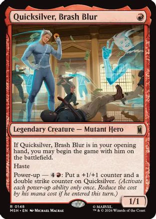 Quicksilver, Brash Blur (MSH-148) - Marvel Super Heroes Foil