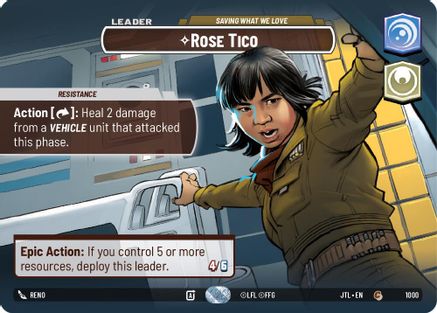Rose Tico - Saving What We Love (Showcase) (1000) - Jump to Lightspeed Foil