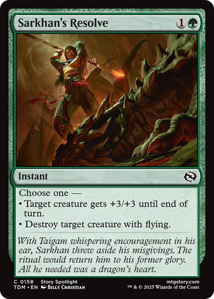 Sarkhan's Resolve (TDM-158) - Tarkir: Dragonstorm Foil