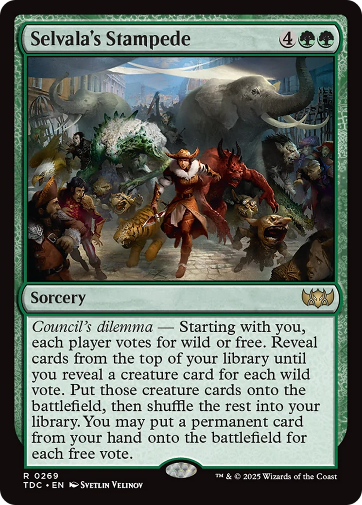 Selvala's Stampede (TDC-269) - Tarkir: Dragonstorm Commander