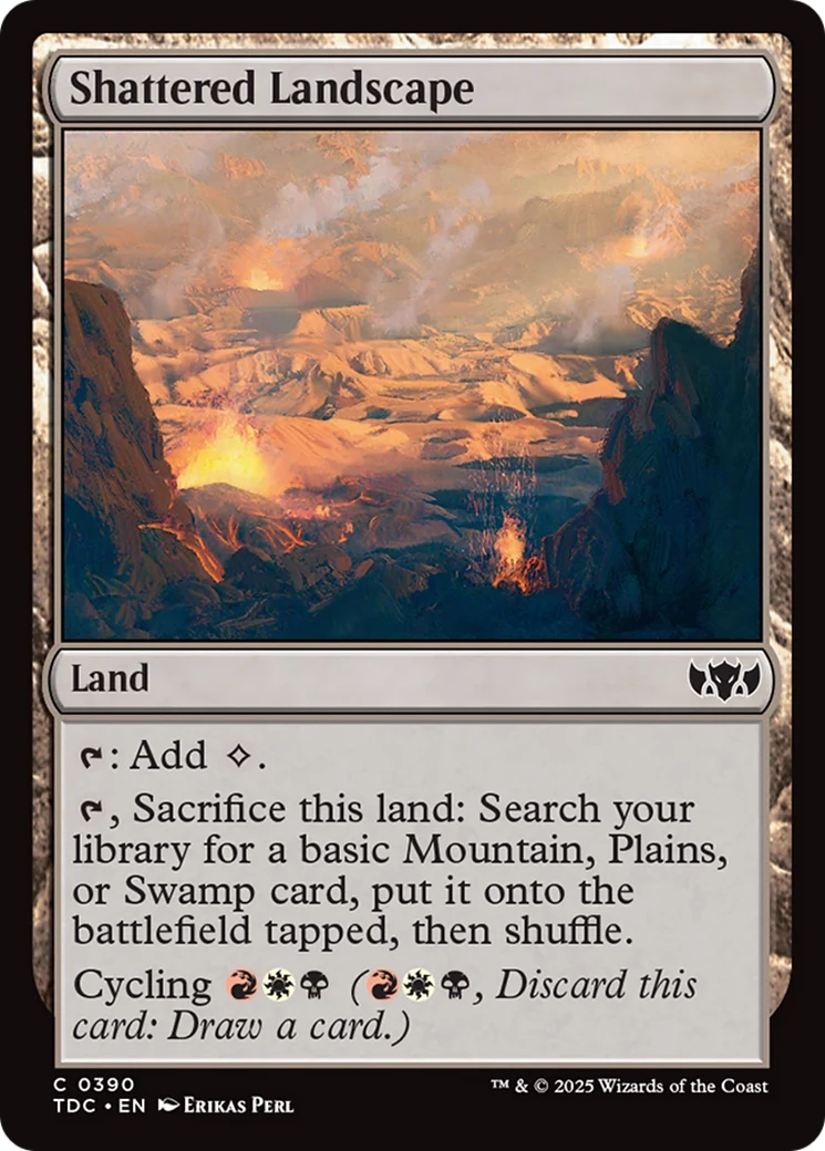 Shattered Landscape (TDC-390) - Tarkir: Dragonstorm Commander