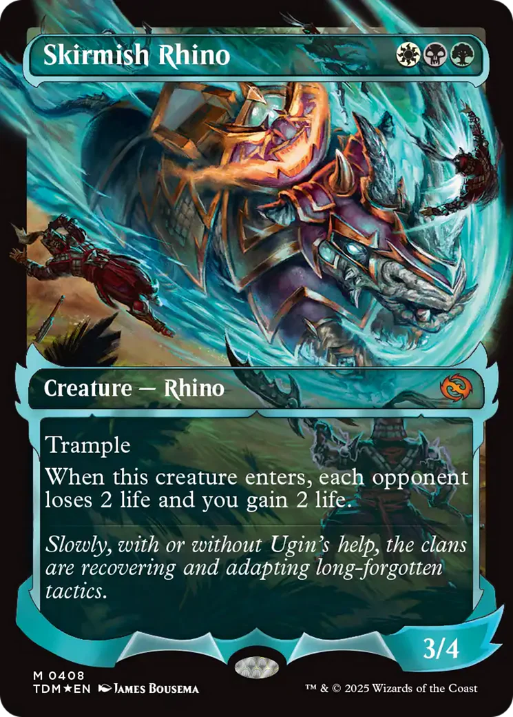Skirmish Rhino (Showcase) (TDM-408) - Tarkir: Dragonstorm Foil