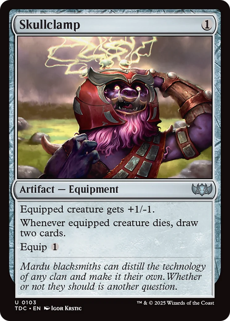 Skullclamp (TDC-103) - Tarkir: Dragonstorm Commander