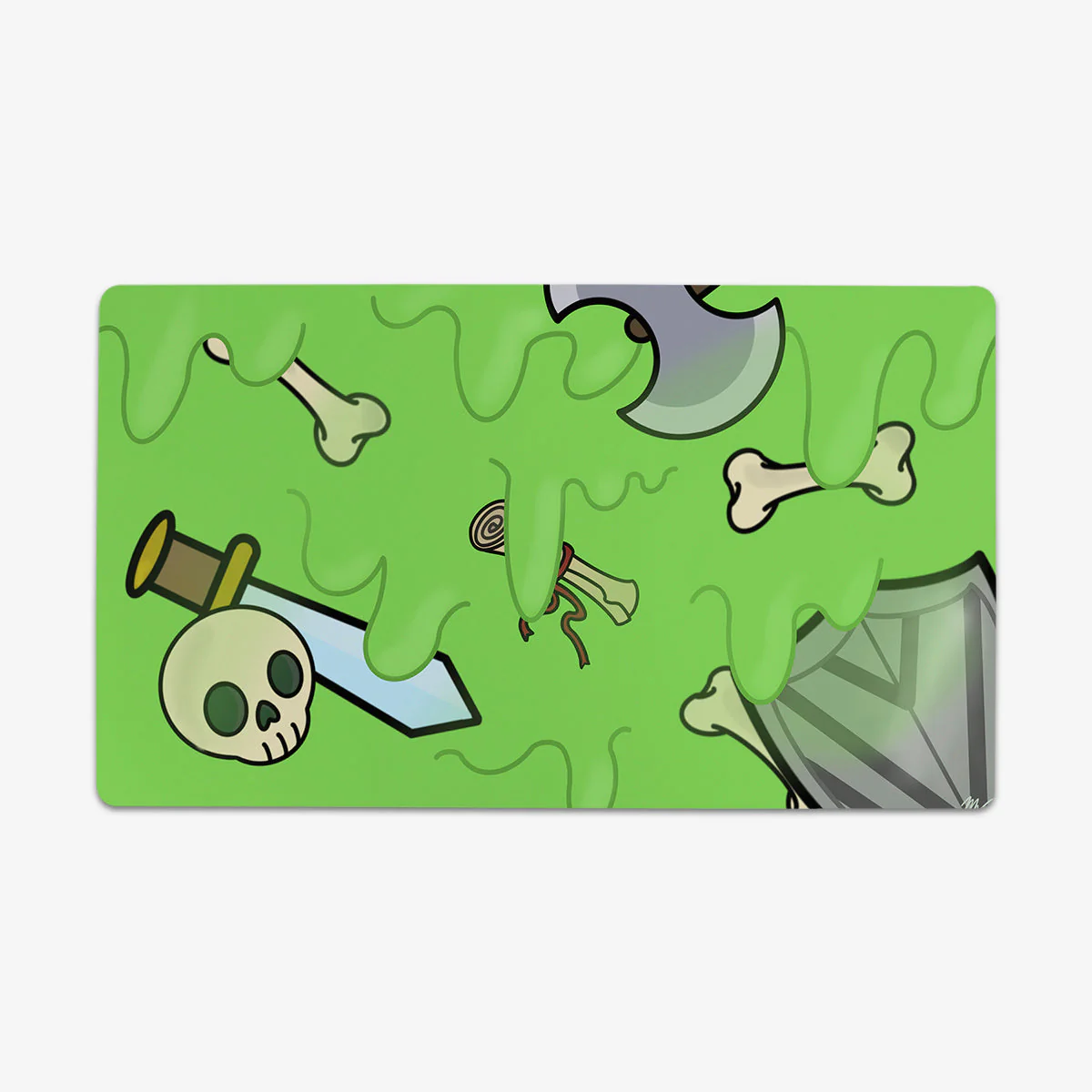 Slimy Remains and Weapons Playmat