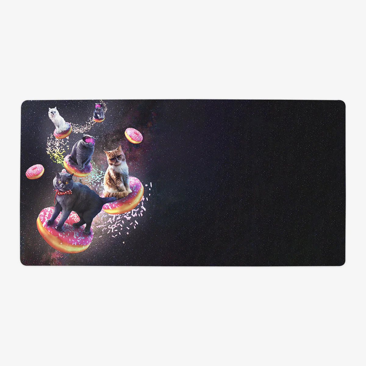 Space Cats Riding Donuts Playmat - Image 6