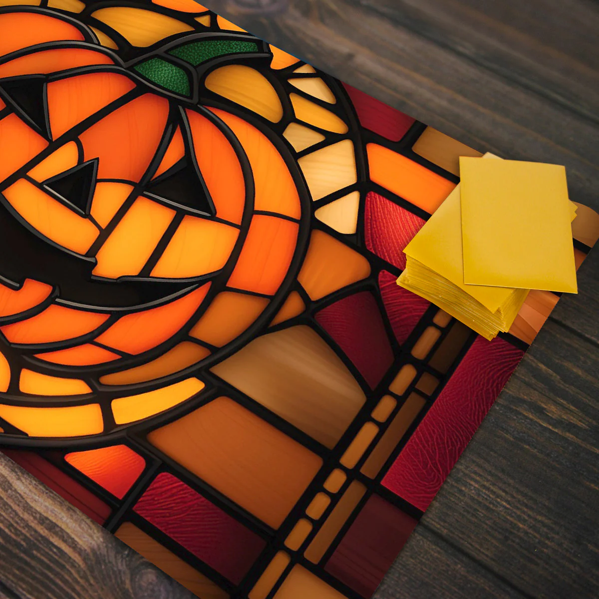 Stained Glass Pumpkin Playmat - Image 4