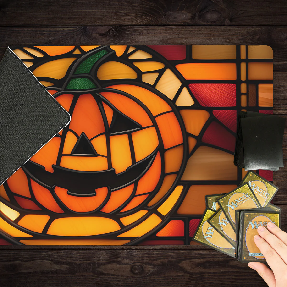 Stained Glass Pumpkin Playmat - Image 8