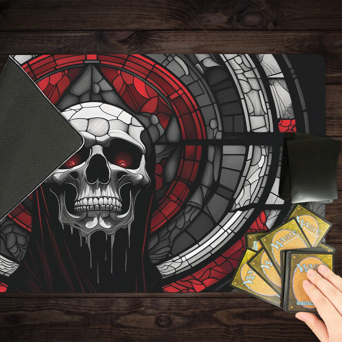 Stained Glass Skull Of The Fallen Saint Playmat - Image 8