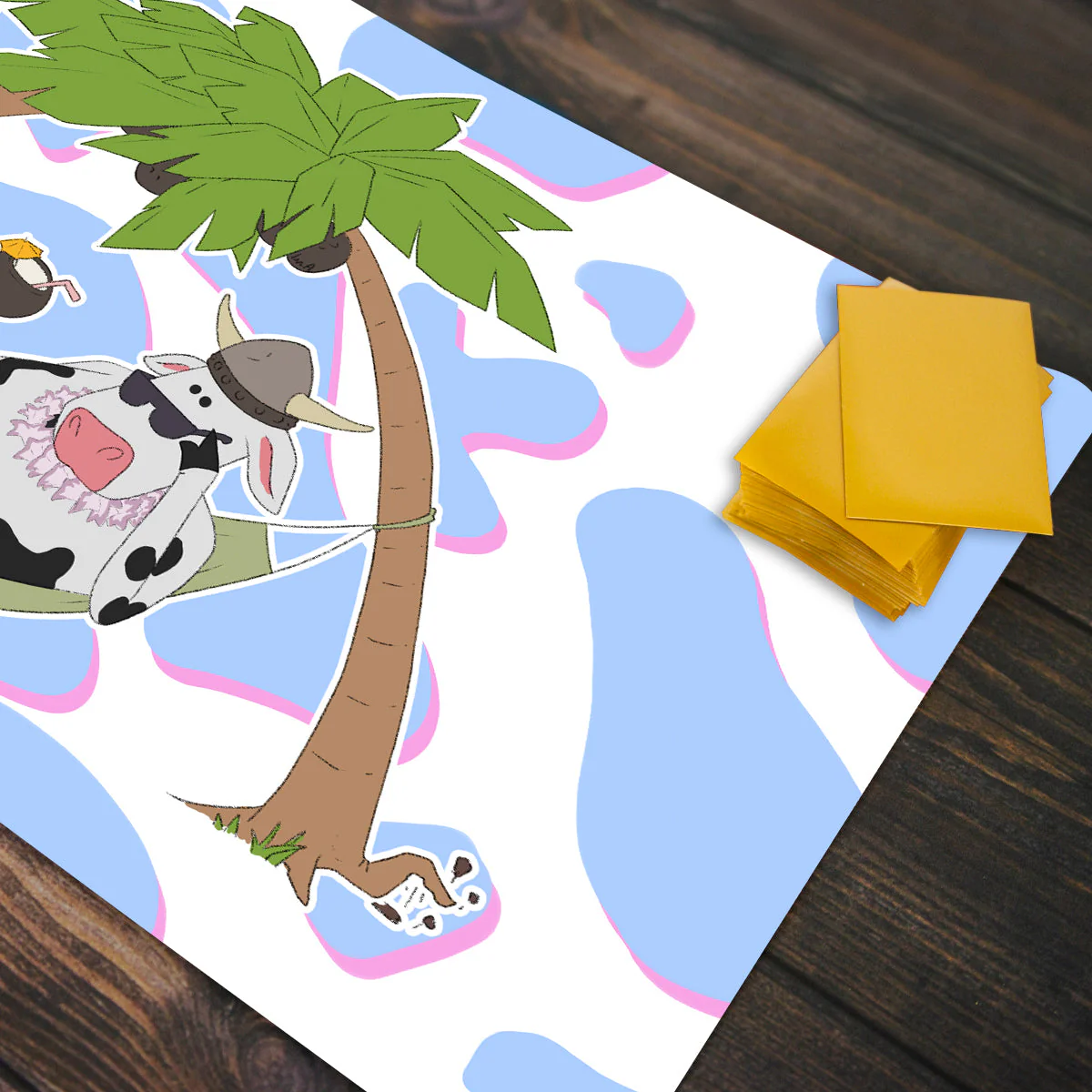 Summer Cow Tiki Gang Playmat - Image 2