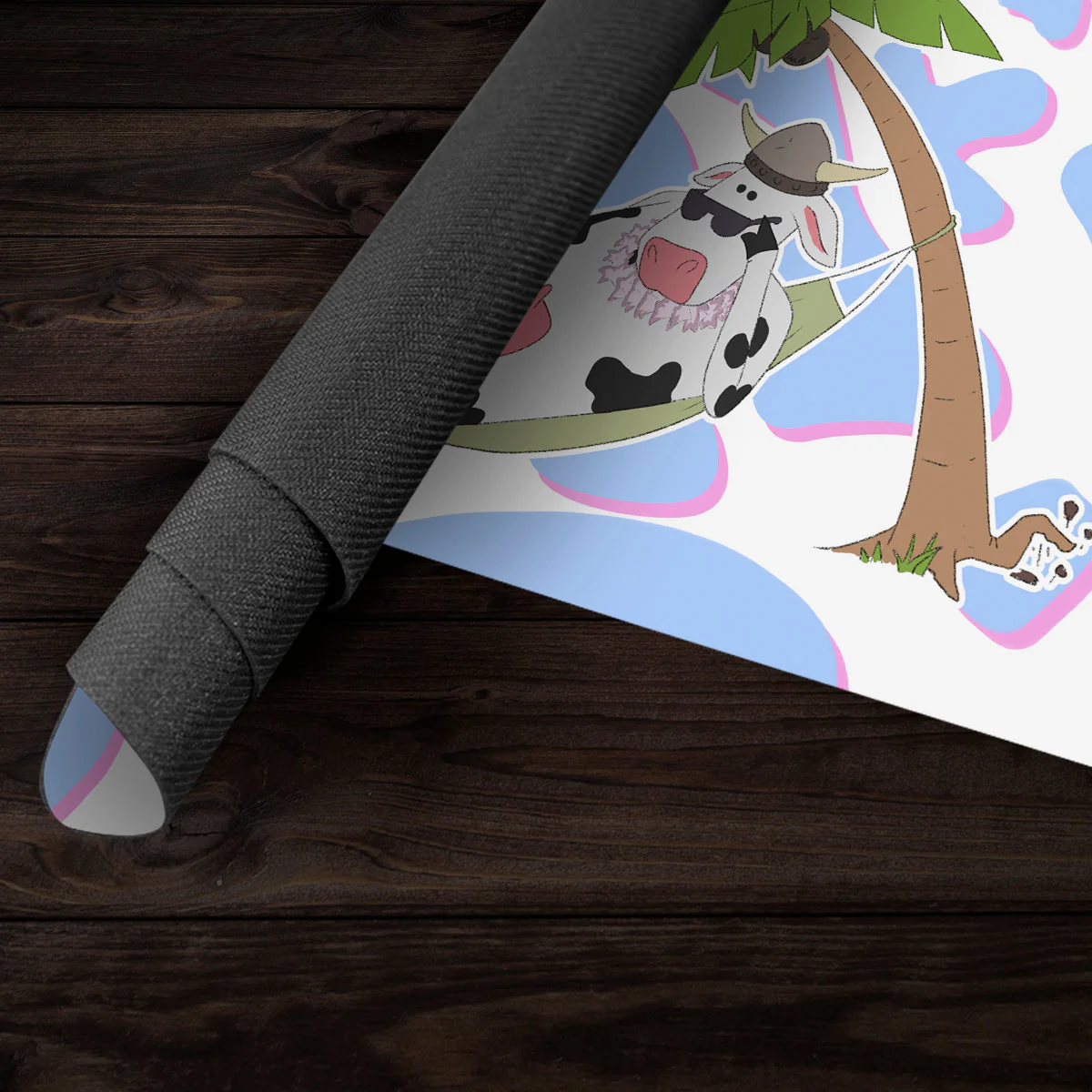Summer Cow Tiki Gang Playmat - Image 3