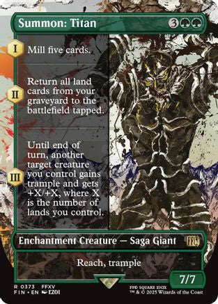 Summon: Titan (Borderless) (FIN-373) - FINAL FANTASY Foil