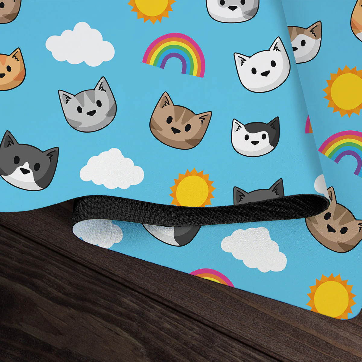 Sunshine Rainbow Cat Heads Playmat - Image 5