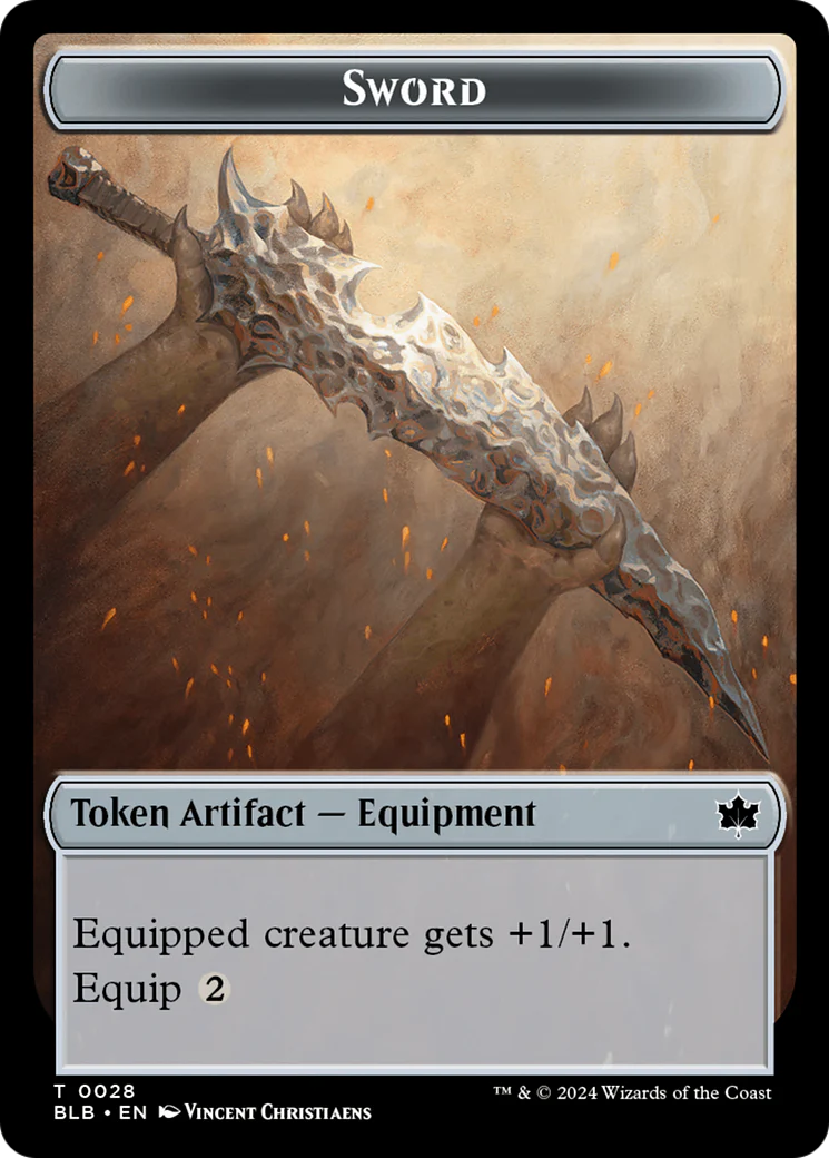 Sword (BLB-028) - Bloomburrow Tokens
