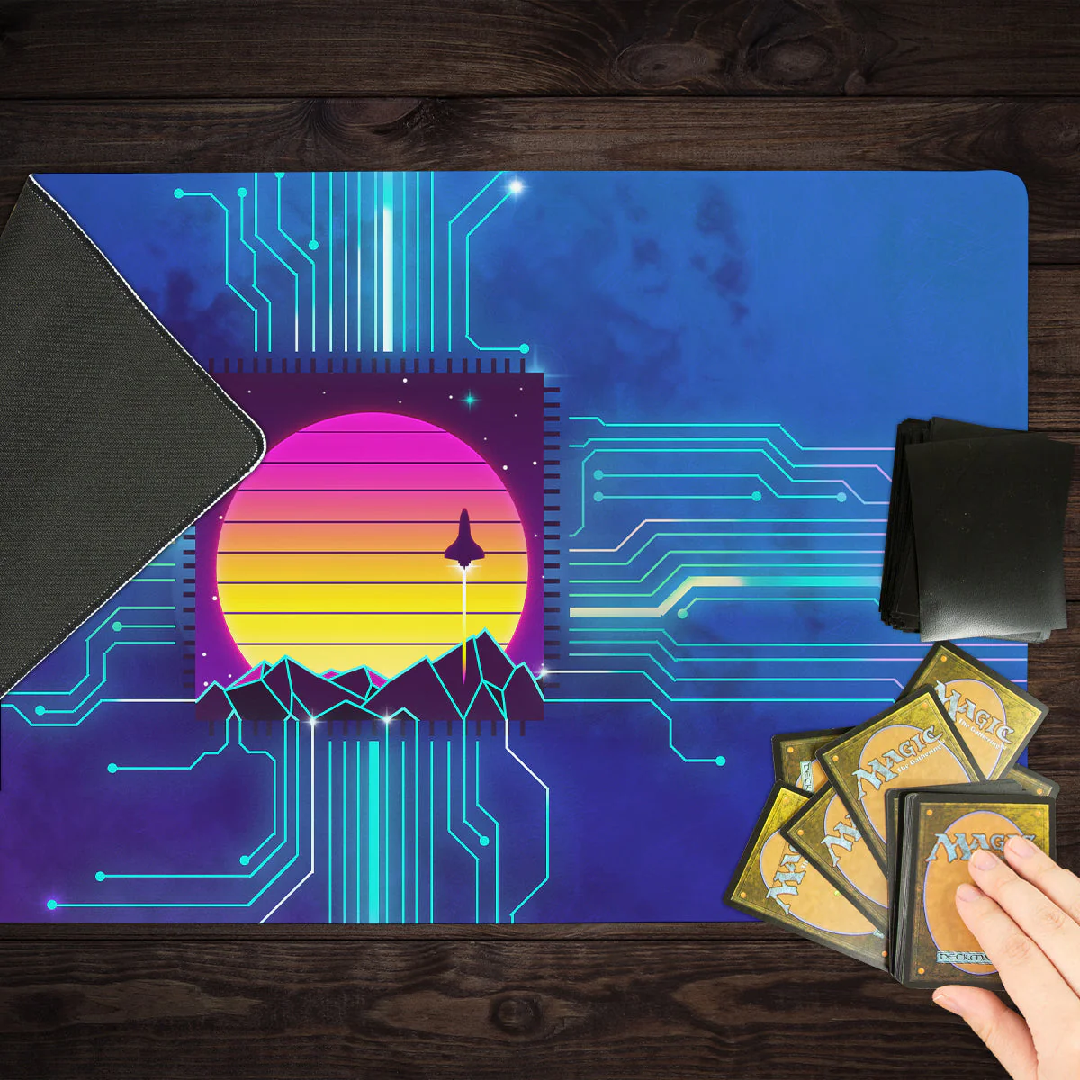 Synthwave Space Reactor Circuit Playmat - Image 5