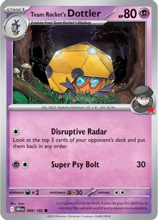 Team Rocket's Dottler 88 - SV10 Destined Rivals
