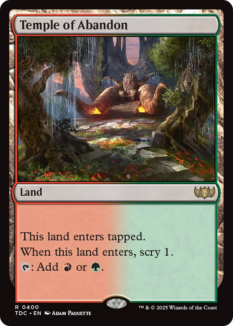 Temple of Abandon (TDC-400) - Tarkir: Dragonstorm Commander