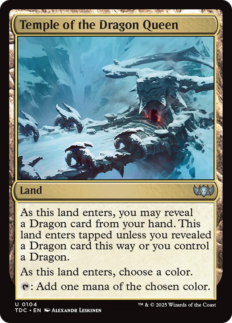Temple of the Dragon Queen (TDC-104) - Tarkir: Dragonstorm Commander
