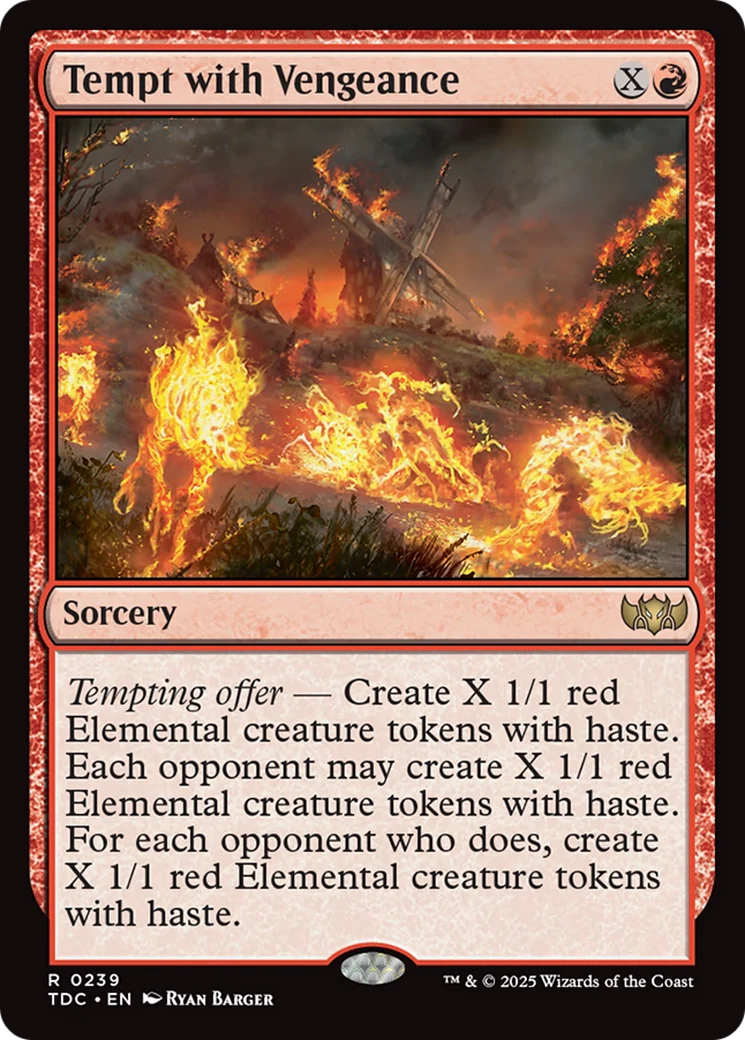 Tempt with Vengeance (TDC-239) - Tarkir: Dragonstorm Commander