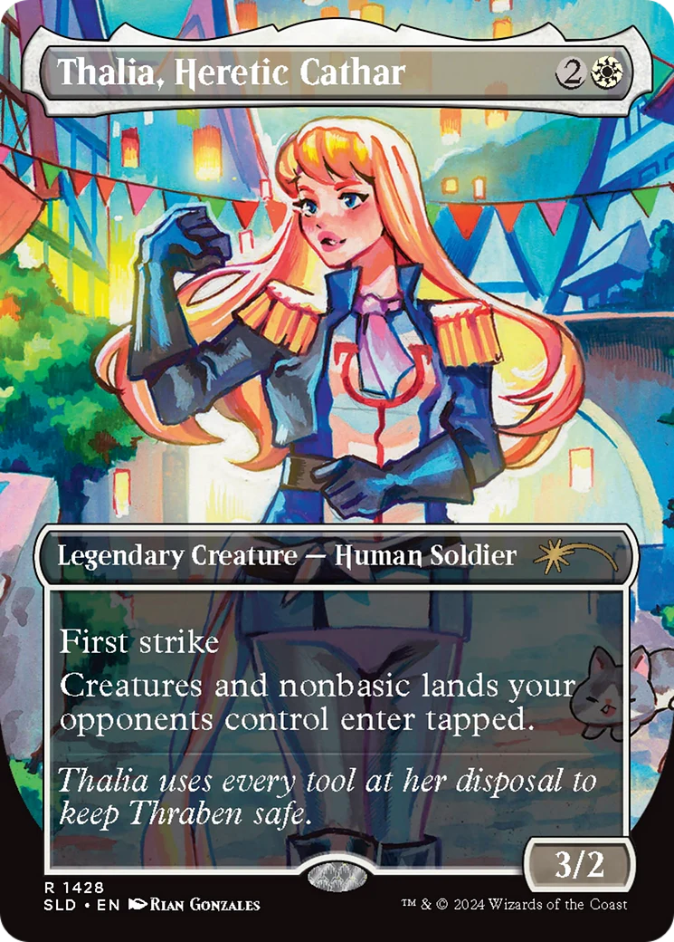 Thalia, Heretic Cathar (SLD-1428) - Secret Lair Drop (Borderless)