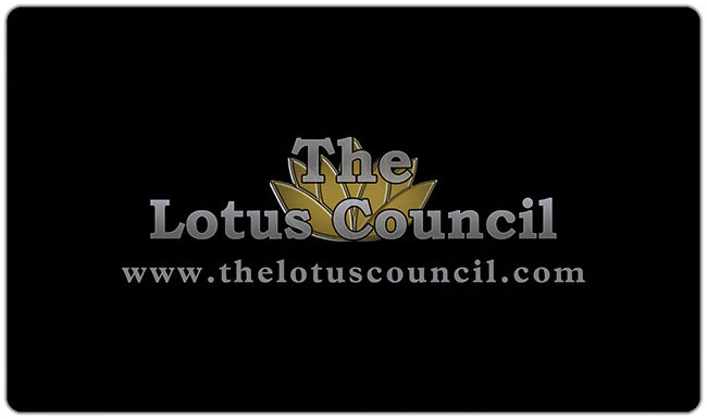 The Lotus Council Black Logo Playmat