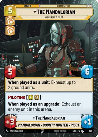 The Mandalorian - Weathered Pilot (Hyperspace Foil) (944) - Jump to Lightspeed Foil