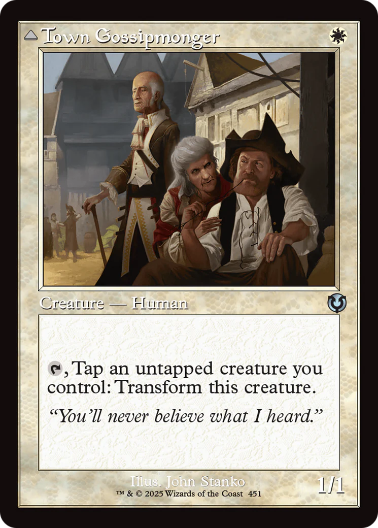 Town Gossipmonger // Incited Rabble (Retro Frame) (-451) - Innistrad Remastered Foil