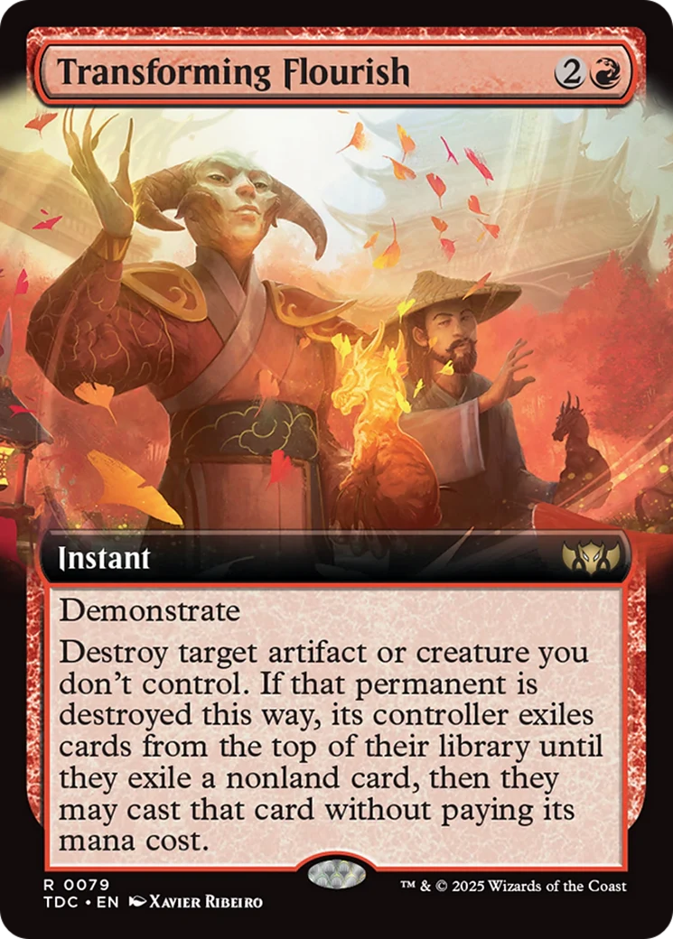 Transforming Flourish (TDC-079) - Tarkir: Dragonstorm Commander: (Extended Art)