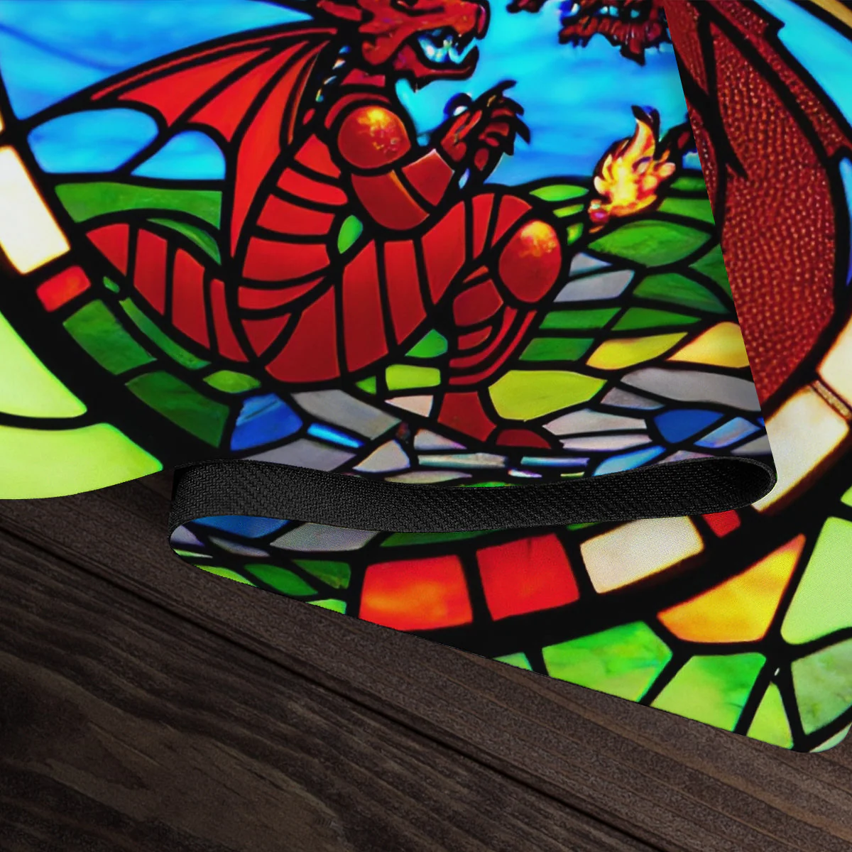 Two Dragon Stained Glass Playmat - Image 5