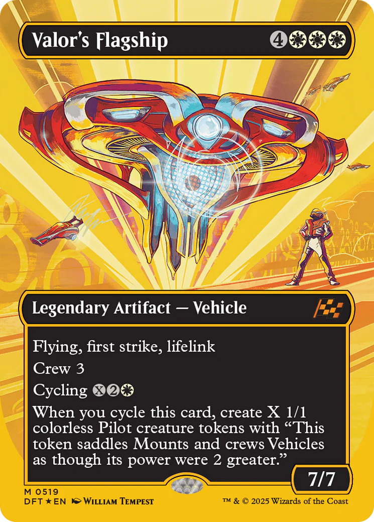 Valor's Flagship (Borderless) (First-Place Foil) (DFT-519) - Aetherdrift