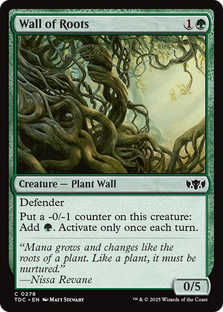 Wall of Roots (TDC-278) - Tarkir: Dragonstorm Commander