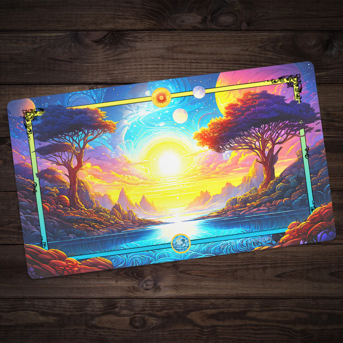 Yellow Sun and Ocean Landscape Playmat - Image 3