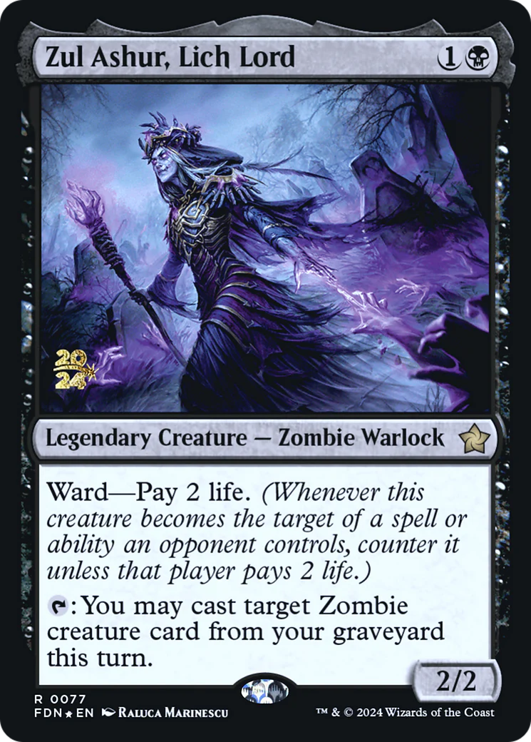 Zul Ashur, Lich Lord (PRE-77S) - Foundations Promos Foil